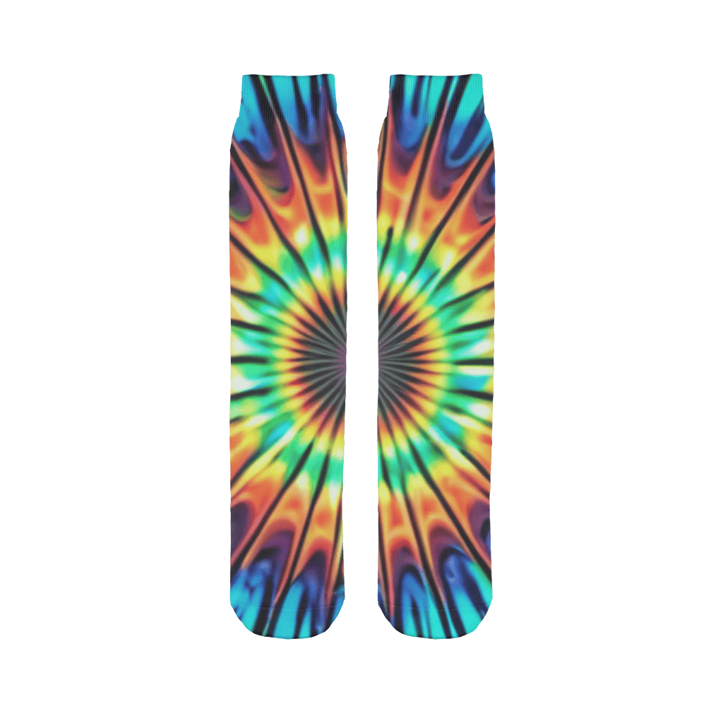 Womens Trippy Mindprint Enigma Colorful Sublimation Socks