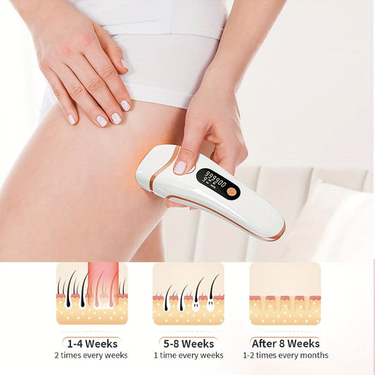 AMOTAOS IPL Pulse Light Hair Removal 3 Functions HR/SC/RA, IPL Laser Hair Removal 9 Levels, Automatic, Manual 2 Light Out Modes, 999, 900 Flash Hair Removal, For Women And Men, Face, Body, Bikini, Underarm