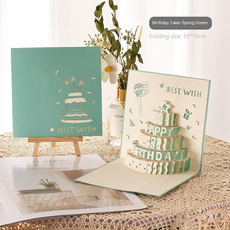 High-end 3D Stereoscopic Greeting Cards Birthday Gift