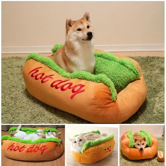 Removable And Washable Pet Hot Dog Kennel, Pet Mat, Cat And Dog Nest