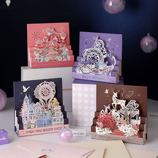 Handmade Folding Greeting Cards Exquisite And Fashionable