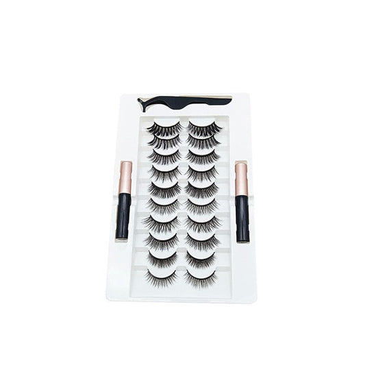 10 pairs of magnetic false eyelashes - AIBUYDESIGN