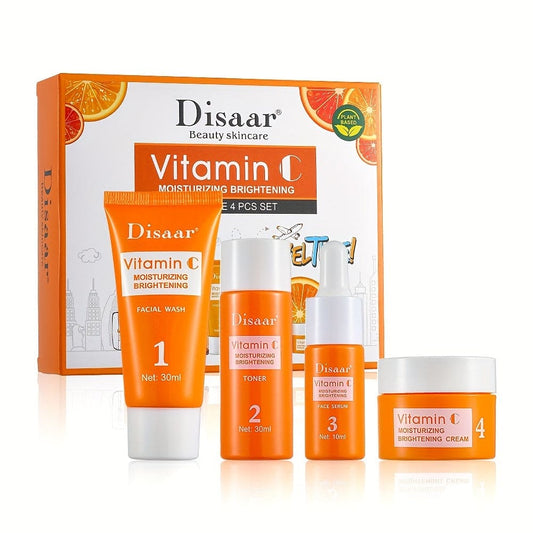 Vitamin C & Hyaluronic Acid Facial Care Set, Hydrate, Moisturize, Firm & Smooth Wrinkles - Perfect Gift For Any Occasion
