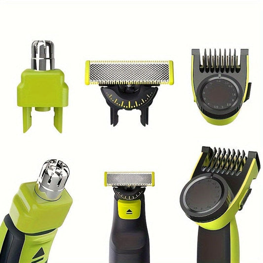 3cps/Set 360° Shaver Face And Body Hybrid Electric Trimmer Replacement Blade And Nose Hair Trimmer Replacement Blades Heads And Adjustable Guide Comb Guards Accessories For Norelco One Blade QP2520 QP2530 QP2630 QP2620