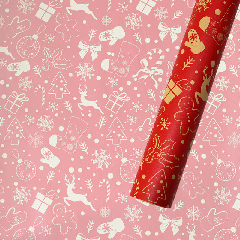 Christmas Gift Wrapping Paper European Style Retro kraft