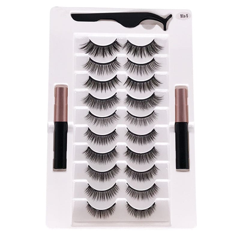 Magnetic Liquid Eyeliner Eyelash Natural Set