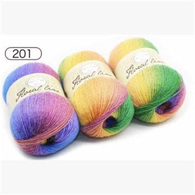 Rainbow ball of yarn