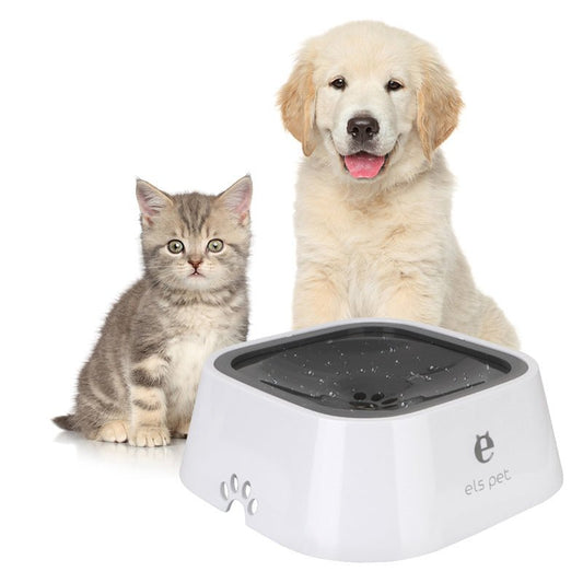 1.5L Cat Dog Water Bowl Carried Floating Bowl Anti - Overflow Slow Water Feeder Dispenser Pet Fountain ABS&PP Dog Supplies - AIBUYDESIGN