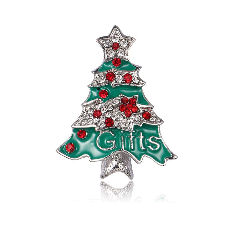 Santa Claus Christmas Tree Brooch, Retro Alloy Clothes, Shoes, Hats, Accessories, Brooches, Jewelry Pins