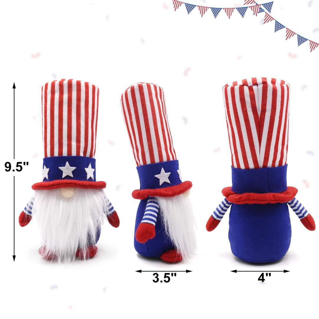 Patriotic Gnomes Veterans Day Decoration Uncle Sam Gifts Stars And Stripes Nessus Jewelry