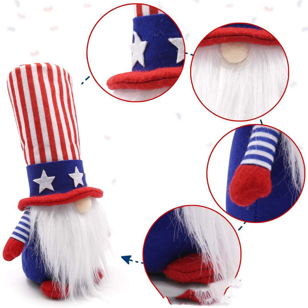 Patriotic Gnomes Veterans Day Decoration Uncle Sam Gifts Stars And Stripes Nessus Jewelry