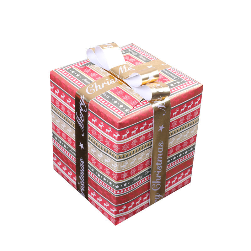Golden powder cartoon Christmas wrapping paper gift box