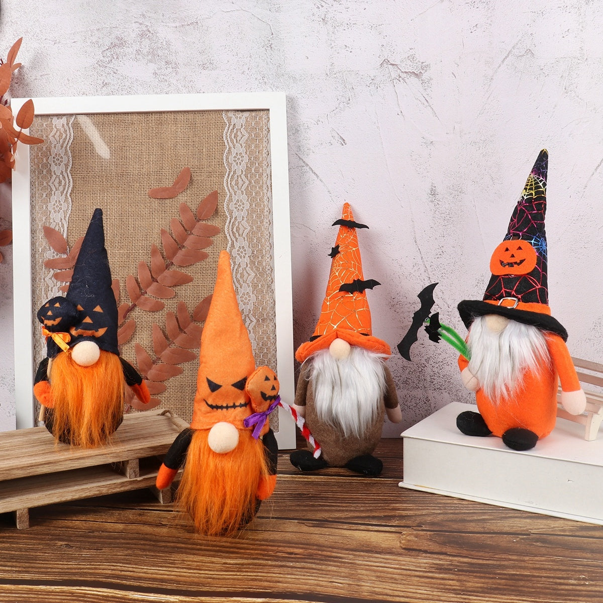 Halloween Dwarf Doll Ghost Festival Goblin Rudolph Faceless Dolls Holiday Ornaments Window Decorations