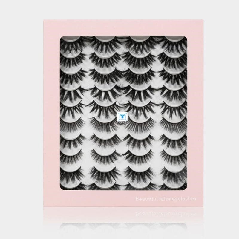 Mink thick false eyelashes 20 pairs 8-25mm