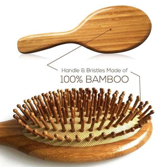 1pc Healthy Hair Brush - Professional Wooden Comb For Massage And Scalp Care - Bamboo Hair Brush - AIBUYDESIGN