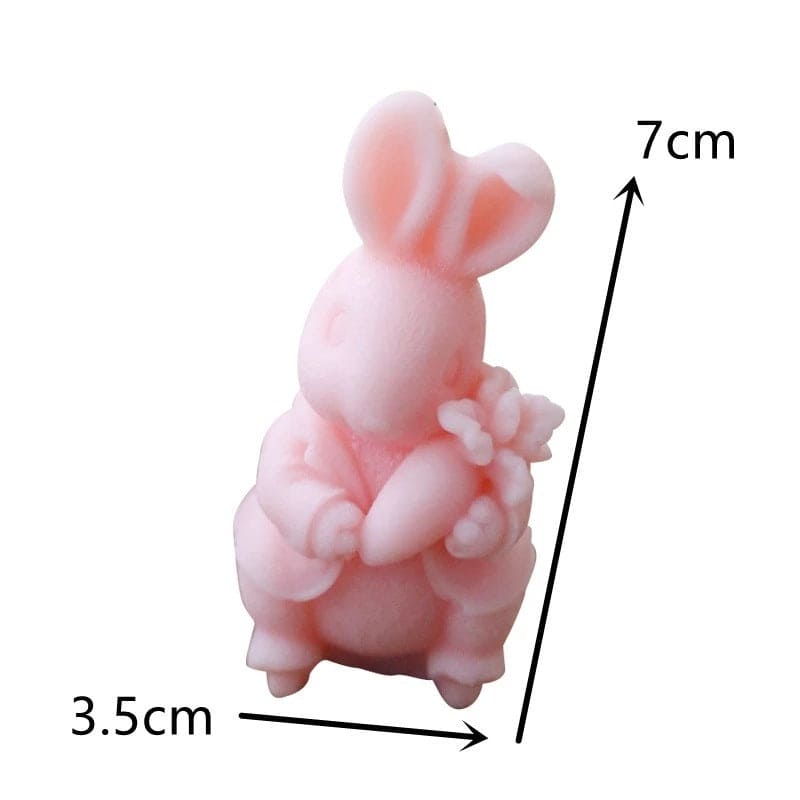Cute Carrot Rabbit Candle Mold For Making
