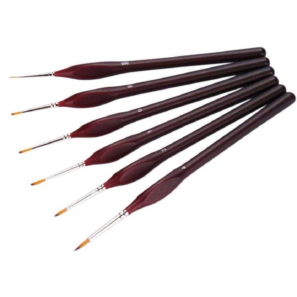 6Pcs/Set Paint By Numbers Brushes Extra Fine Detail Paint