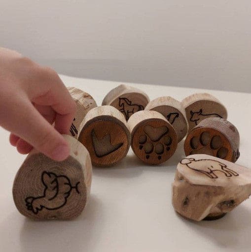 New Animal Footprint Stamps Wooden Crafts