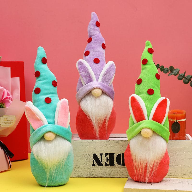 Easter Decorations Pointed Hats Cute Bunny Doll Ornaments Home Decoration