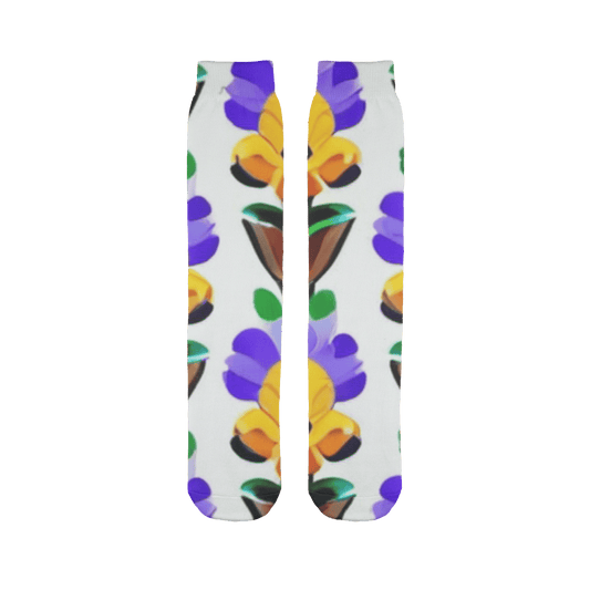 Womens Adorable Chich Artsy Floral Print  Sublimation Socks
