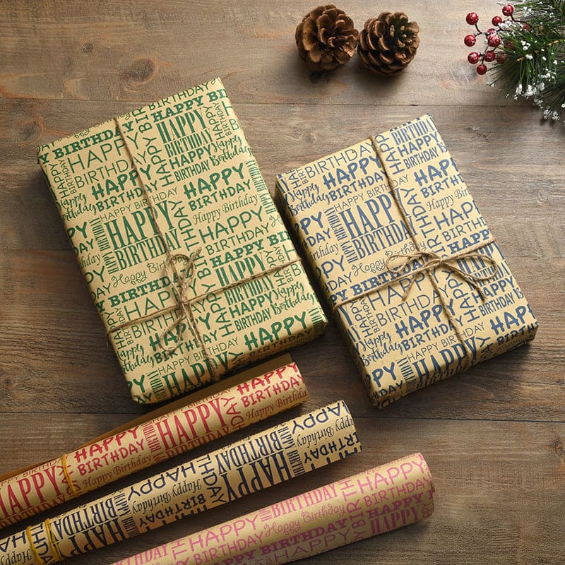 Retro Design Gift Wrapping Paper Gift Box