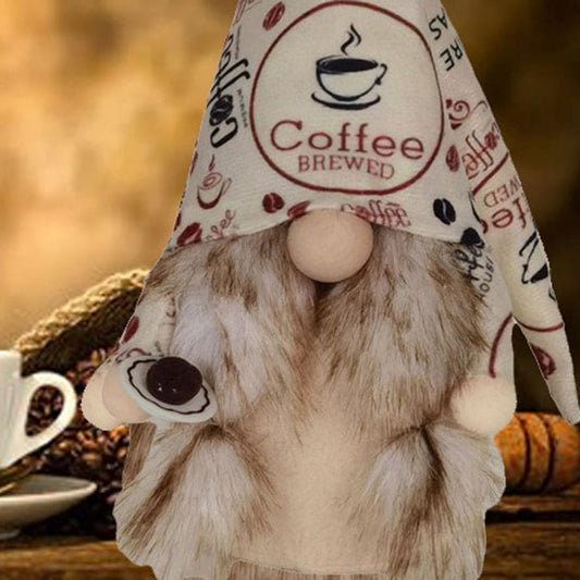 Coffee Gnome Faceless Doll Window Decoration