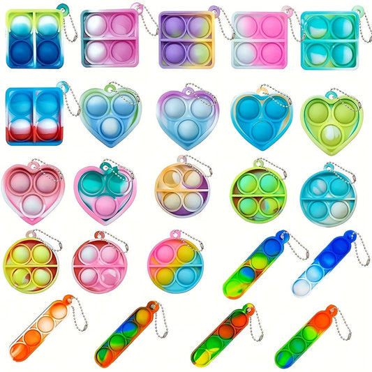 24pcs Colorful Mini Fidget Toys - Fun, Stress Relief For Adults, Perfect Party Favors! Halloween/Thanksgiving Day/Christmas gift