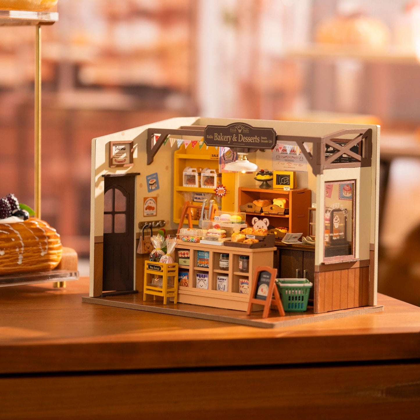 Rolife Becka's Baking House DIY Miniature House For Kids 3D Wooden Toys DG161