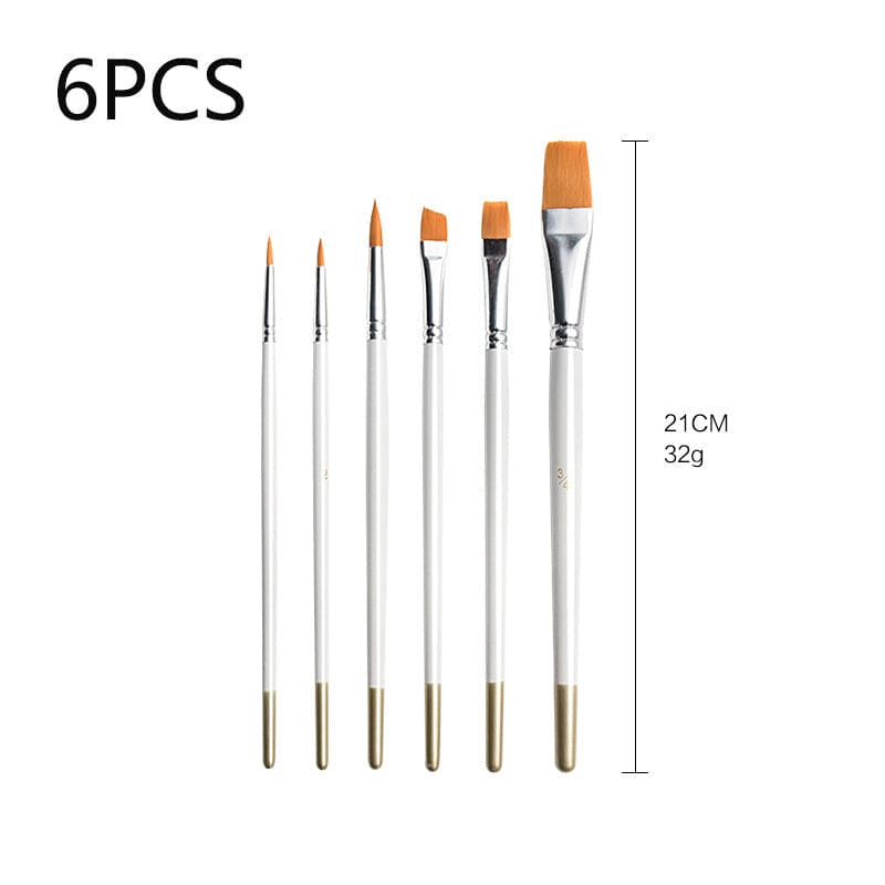 Art Supplies Acrylic Oil Painting Golden Tube White Rod Brush Set
