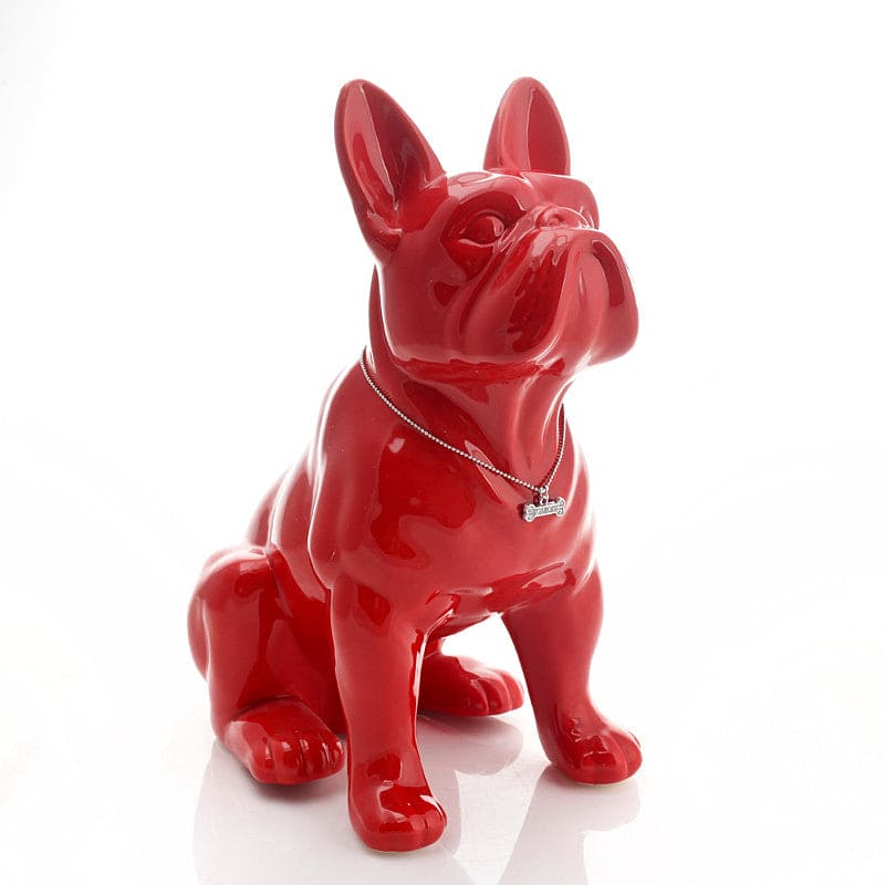 Art sculpture ceramic dog