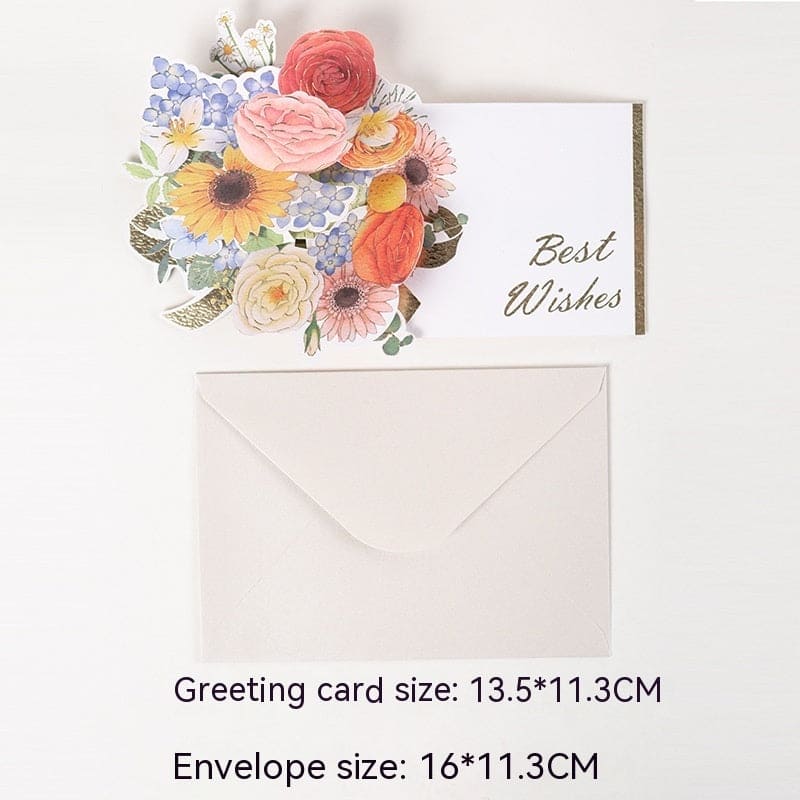 Happy Birthday Card Creative Flower Teacher's Day Greeting Card Stereoscopic Greeting Cards 3d Blessing Card