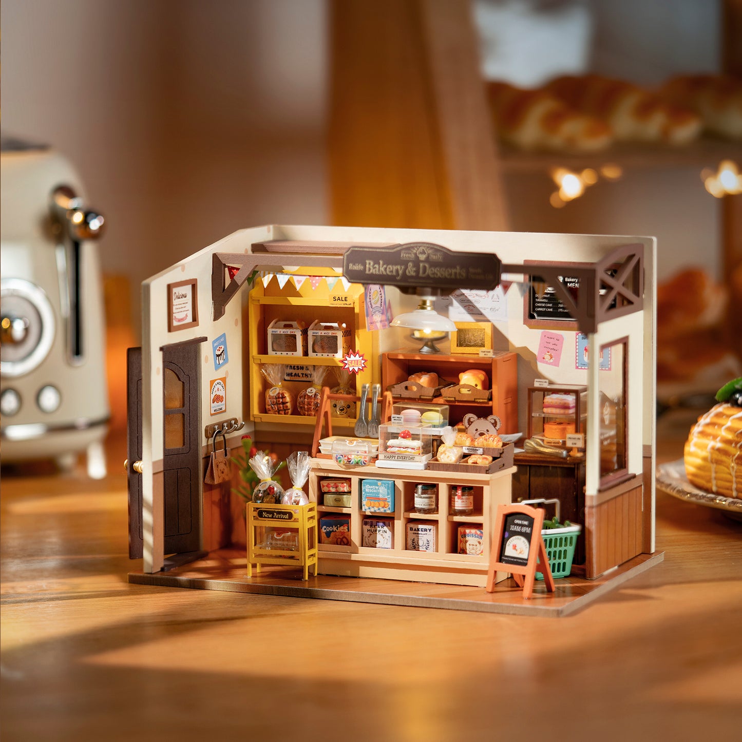 Rolife Becka's Baking House DIY Miniature House For Kids 3D Wooden Toys DG161