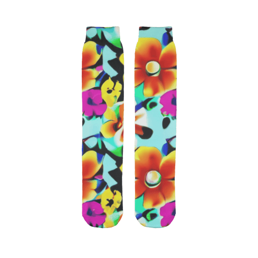 Womens Boho Hawaiian Dreams Floral Sublimation Socks
