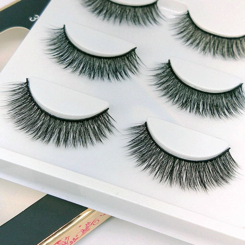 3D black soft three-dimensional false eyelashes