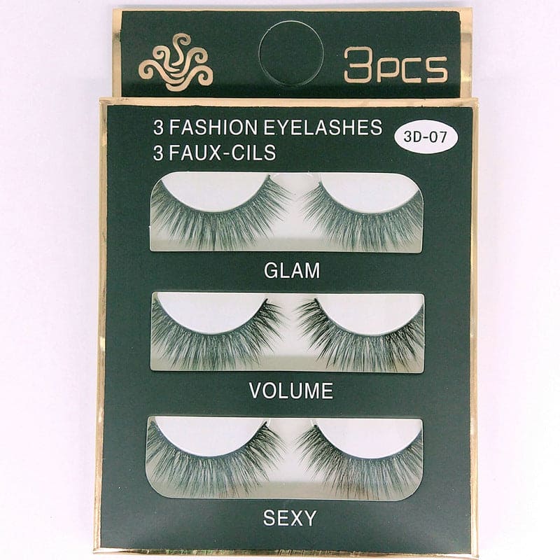 3D black soft three-dimensional false eyelashes