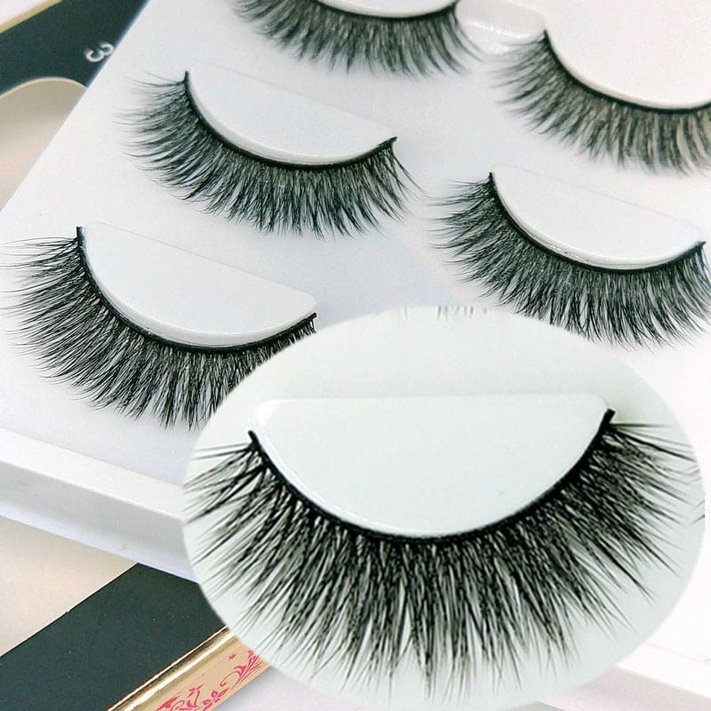 3D black soft three-dimensional false eyelashes