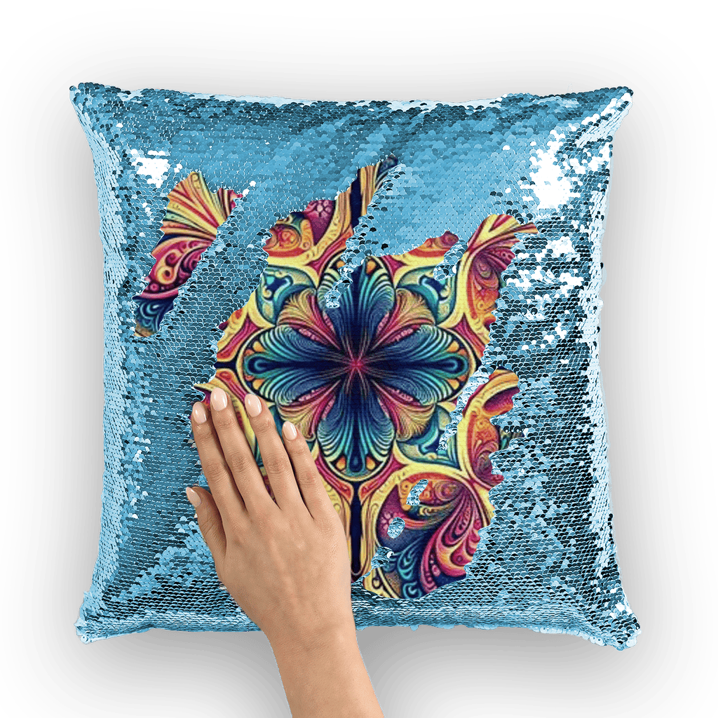 Mandala Sequin Cushion Cover
