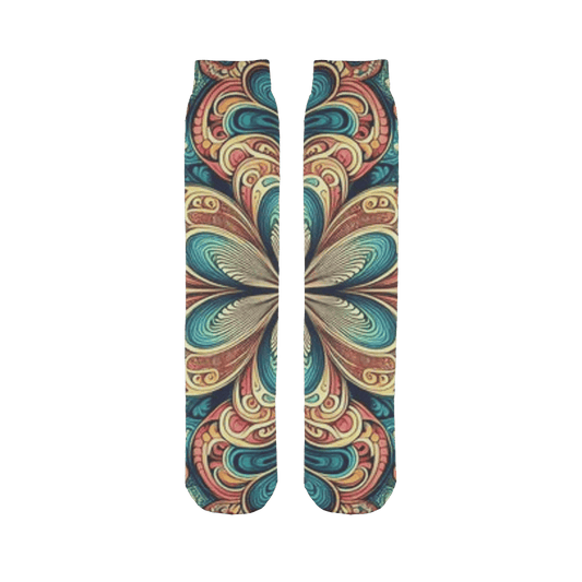 Womens Trippy Kaleidoscope Art Sublimation Socks