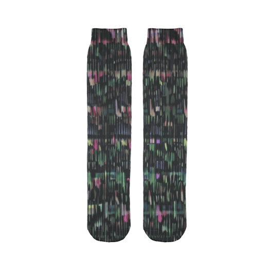 Womens Digital Glitch Sublimation Socks