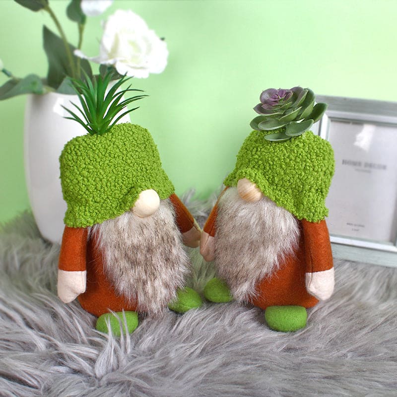 Christmas Decoration Green Succulent Faceless Doll Gnome Ornaments