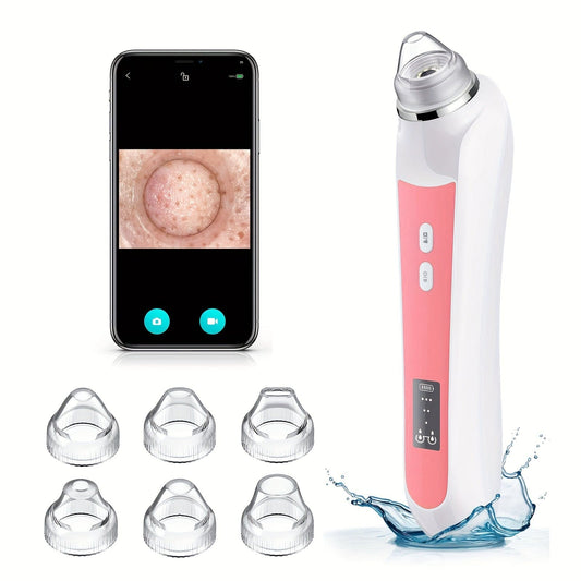 Pore Vacuum With Camera, USB Interface Type Pore Vacuum, With Camera, Men And Women Pore Cleaner, 3 Adjustment Modes & 6 Suction Heads