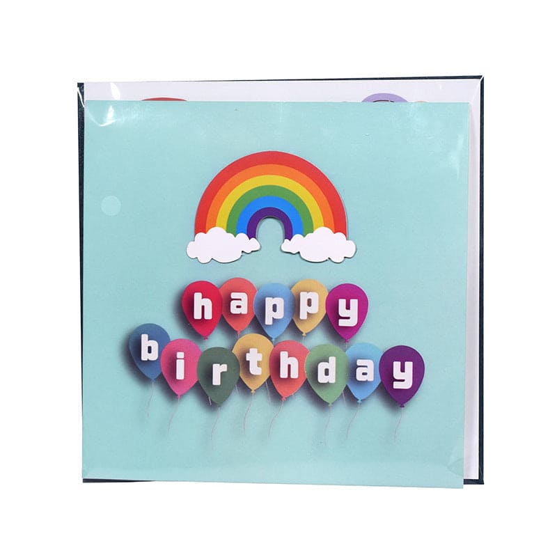 Creative Rainbow 3D Stereoscopic Greeting Cards Handmade Paper Carving