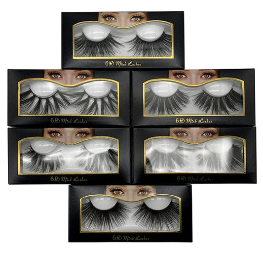 25mm mink false eye lashes 6D three-dimensional messy cross-eye lashes