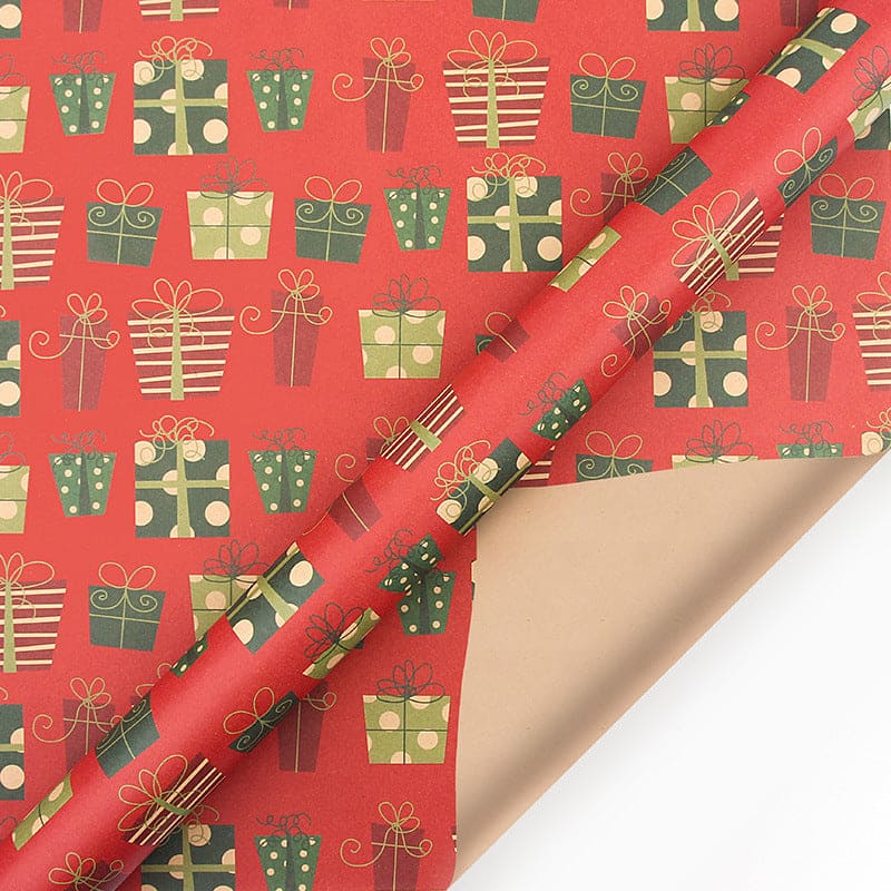 Vintage Christmas Kraft Wrapping Paper Christmas Gift Wrapping Paper
