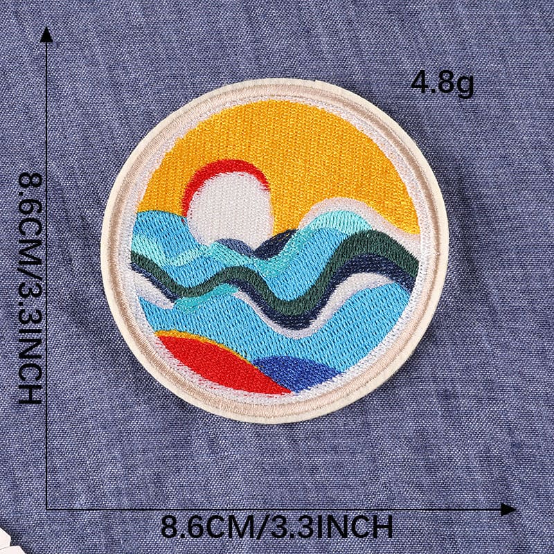Embroidery Label Round Badge Embroidery Cloth Sticker