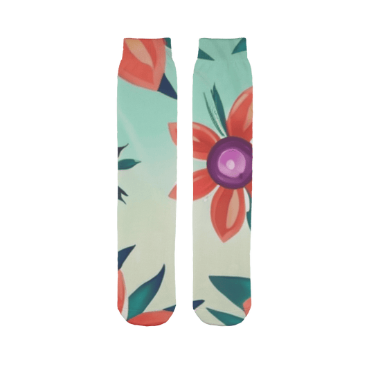 Womens Boho Flowery Sublimation Socks