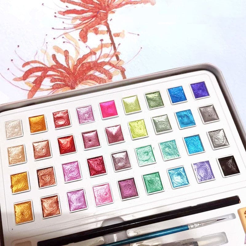 Solid Pearlescent Watercolor