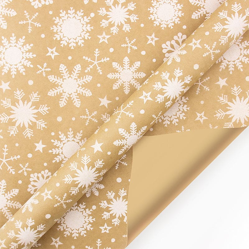 90g Kraft Paper Retro Christmas Tree Snowflake Gift Wrapping Paper
