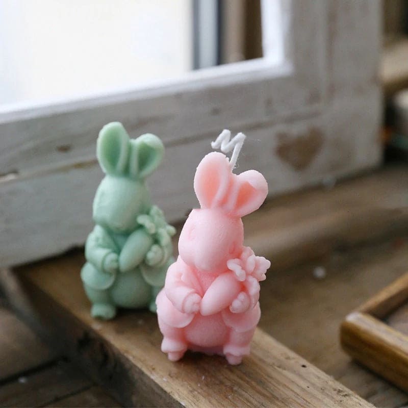 Cute Carrot Rabbit Candle Mold For Making