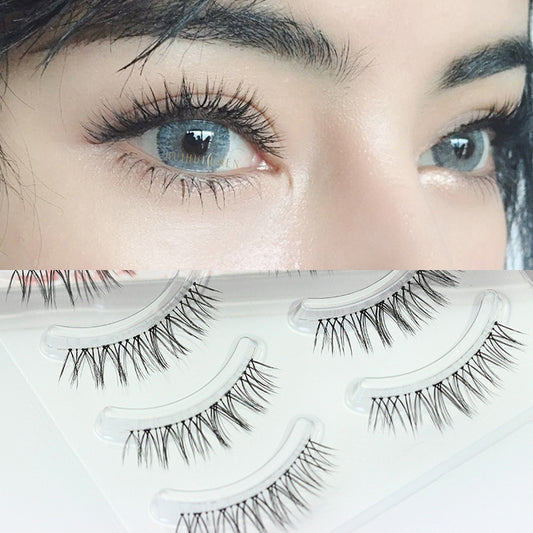 Short cross-cut half-eye curling eyelashes